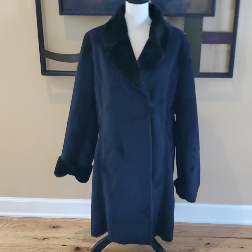 COMPANY ELLEN TRACY TRENCH JACKET COAT XL